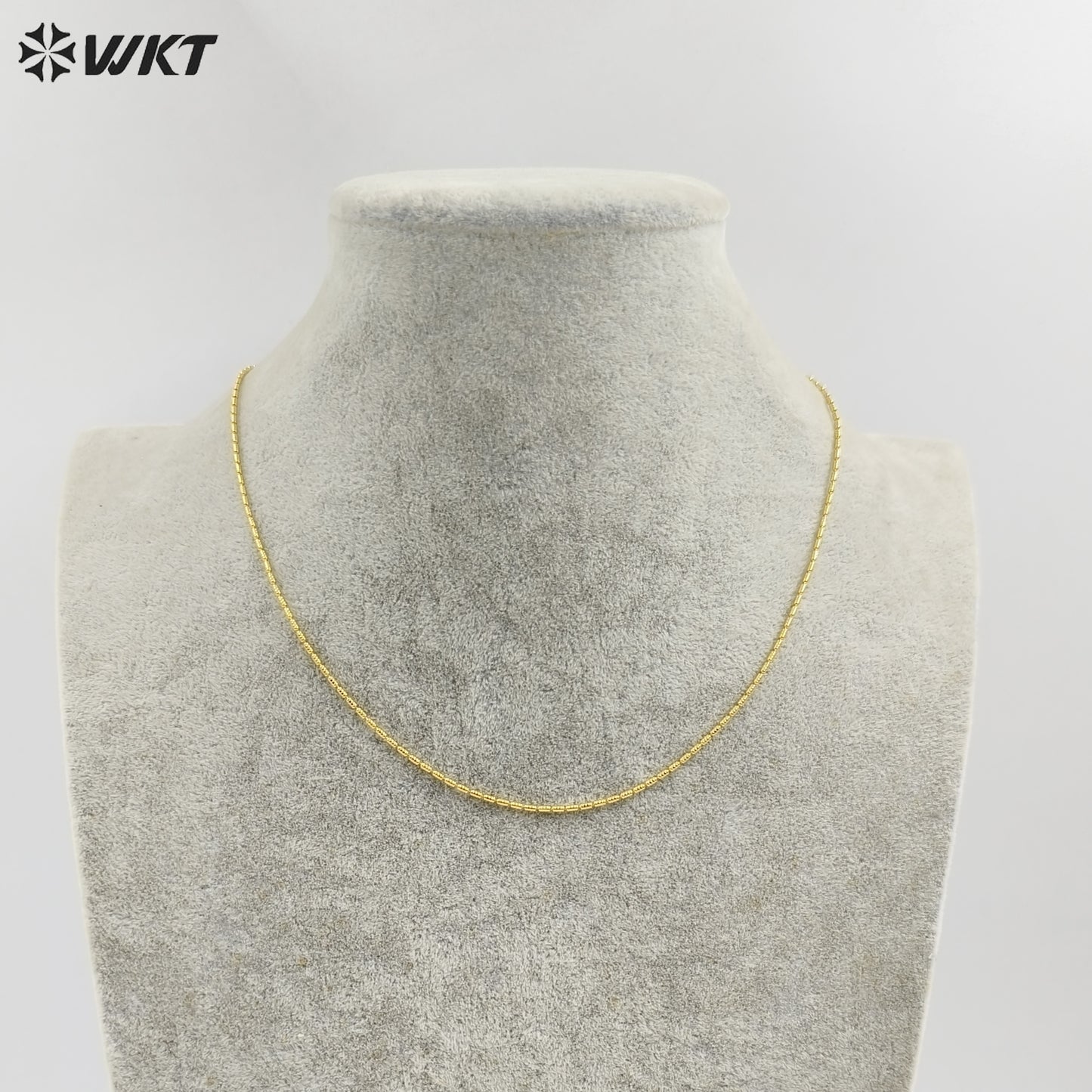 WT-BFN062 Fashion 18k Real Gold Plated Women Jewelry Bamboo Chain for Pendants Match Neckllace