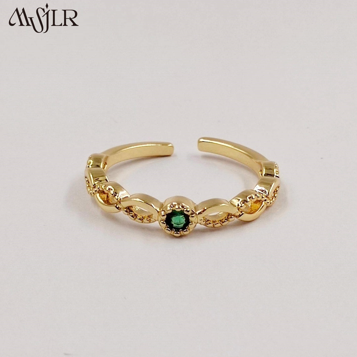 WKT-MVR057 Popular Exquisite Gemston European and American Colorful Zircon Ring Female Handpiece Open Ring