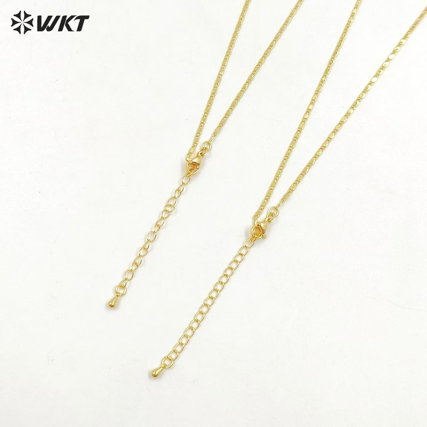 WT-BFN035 Beautiful and Delicate High Quality Women Gold Chain With 18k Gold Plated Brass Bracelet Chain Necklace
