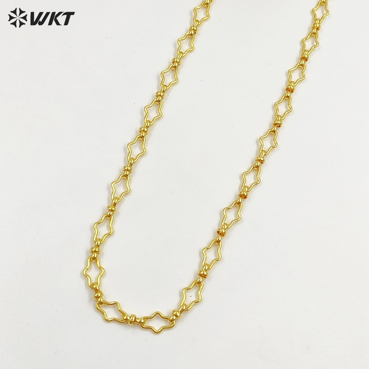 WT-BC263 Newest Sales Fashion Style Cross Shape Chain Yellow Brass With Gold Plated For Women Jewelry Handmade Wholesale