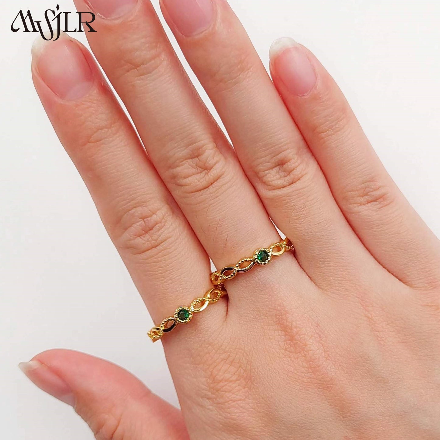 WKT-MVR057 Popular Exquisite Gemston European and American Colorful Zircon Ring Female Handpiece Open Ring