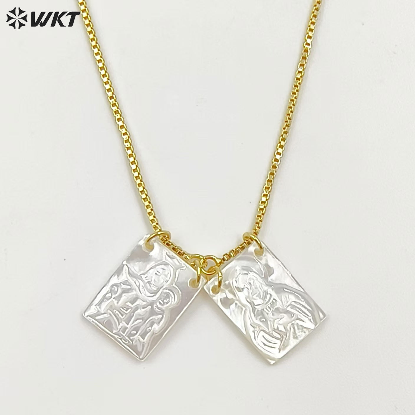 WT-MPB117 New Elegant Religious 18K Gold Plated Prayer Square Bracelet for Girls Finished Jewelry As Daily Decoration and Gift