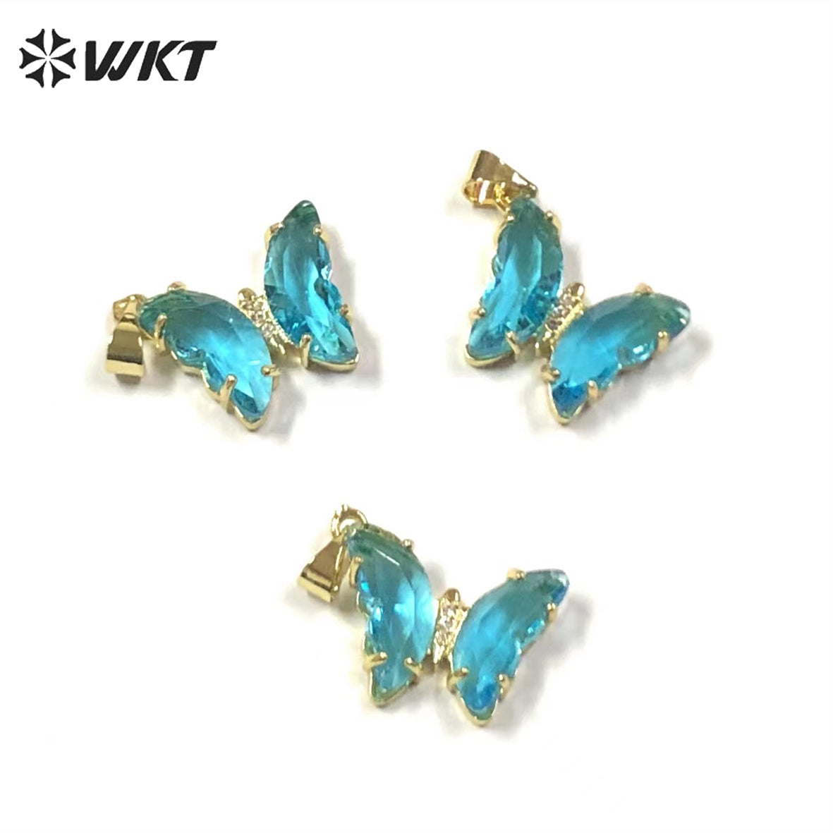 WT-MP244 Cute Pastoral Butterfly Pendant Small and Exquisite Zircon Pendant Women's Jewelry Accessories Cubic Zircon Pendant