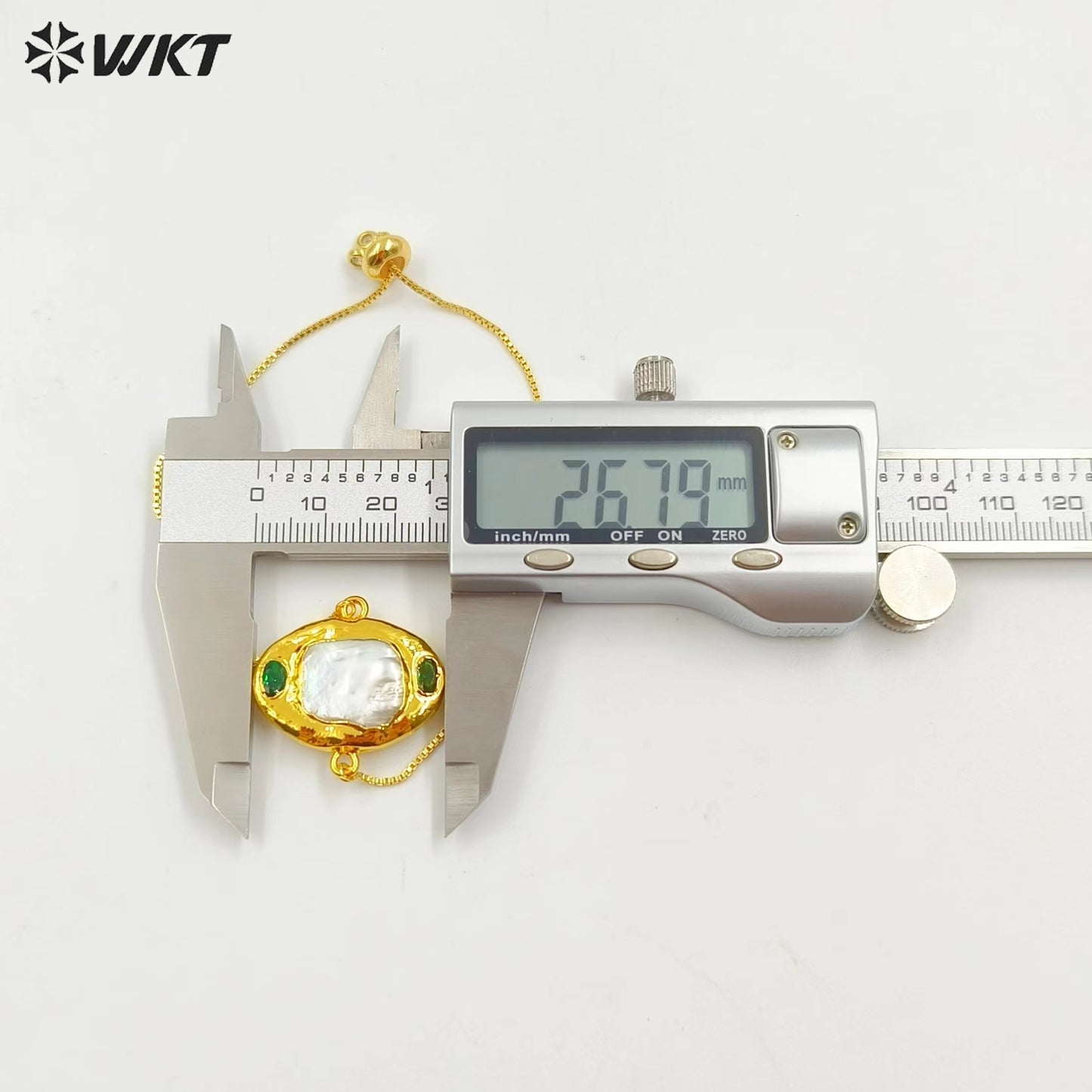 MPB105 Wholesale Fashion Gold Plated Adjustable Box Chain Connect Freshwater Pearl Charm Bracelet