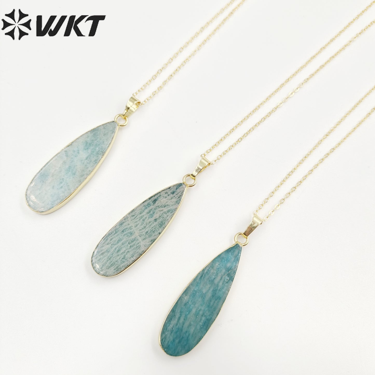 WT-N615 High Quality Necklace Delicate Dripping Pendant Necklace Women's Jewelry Delicate Natural Stone Pendant Necklace