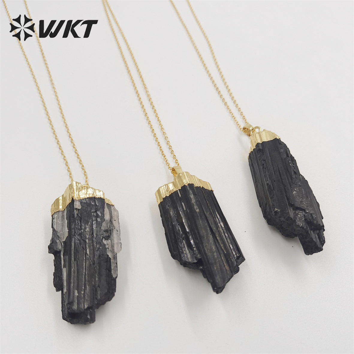 WT-N1405 WKT 2022 HOT STYLE Black Tourmaline Pendant Women PARTY Gift Necklace Trend Jewelry Beautiful Stone Pendant Necklace