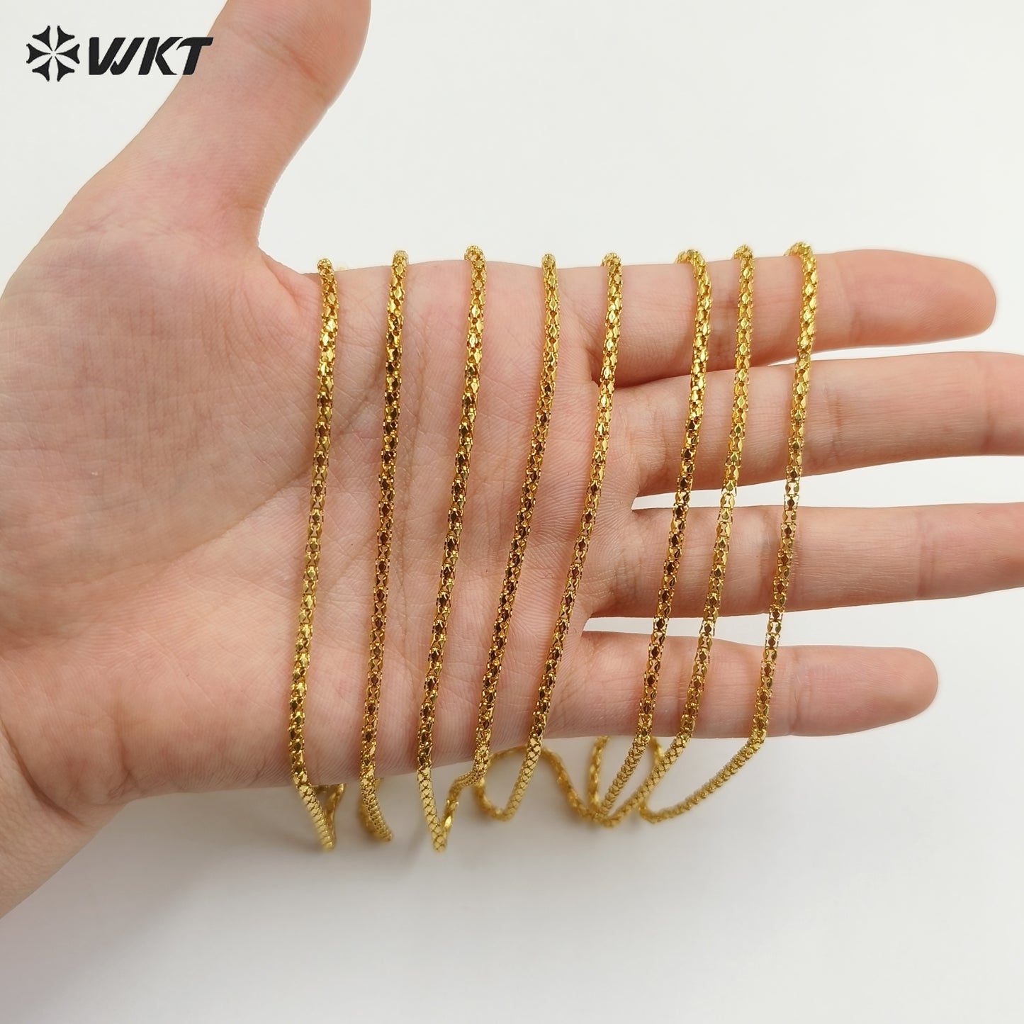WT-BFN030 WKT 2022 Unique Style Yellow Brass With Gold Necklace New Arrival Hot Sale for Women Metal Necklace Jewelry