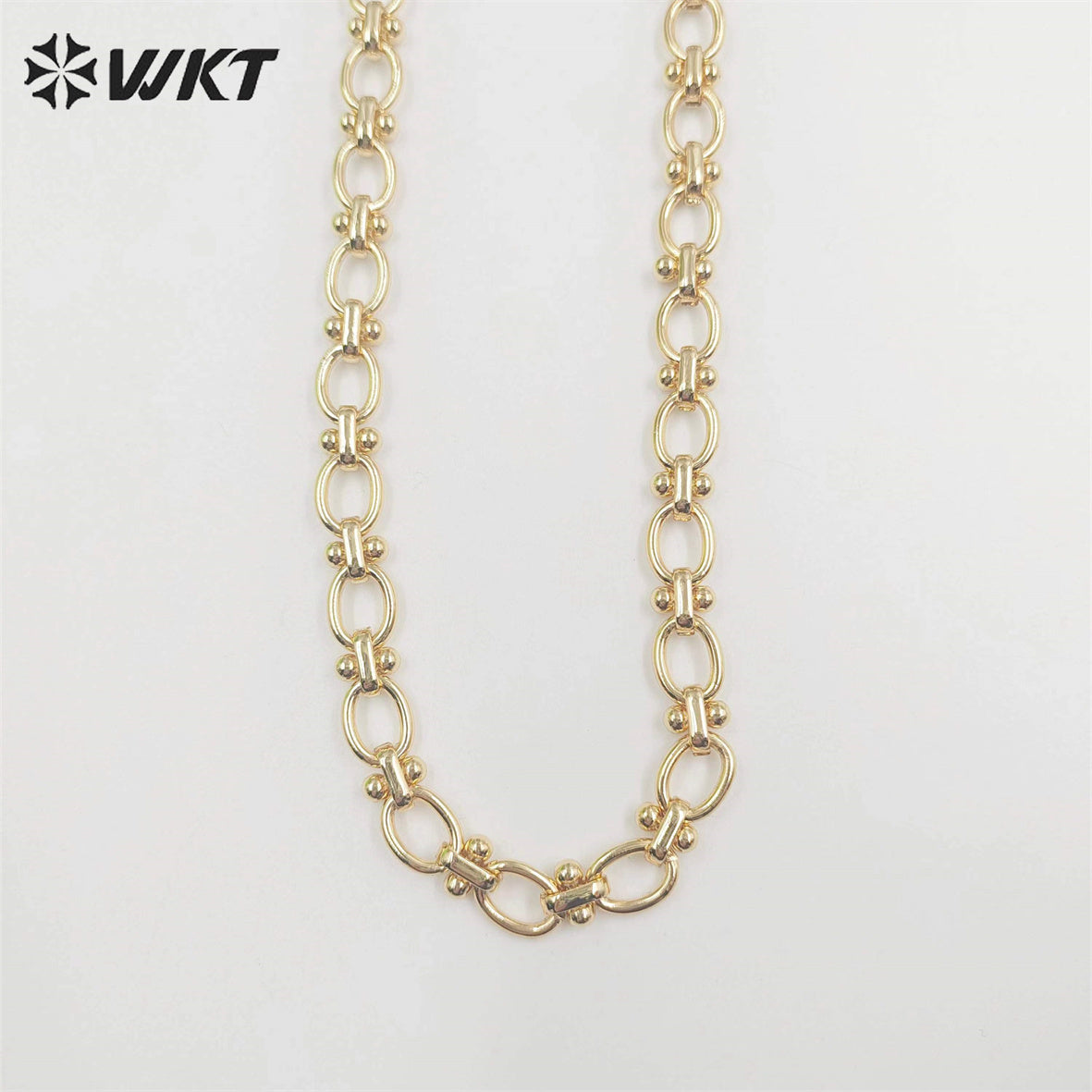 WT-BC192 Newest Fashion 18k Real Gold Plated Brass Chain Sell by Meters Oval Shape Handmade Europe Style Big Metal Chain