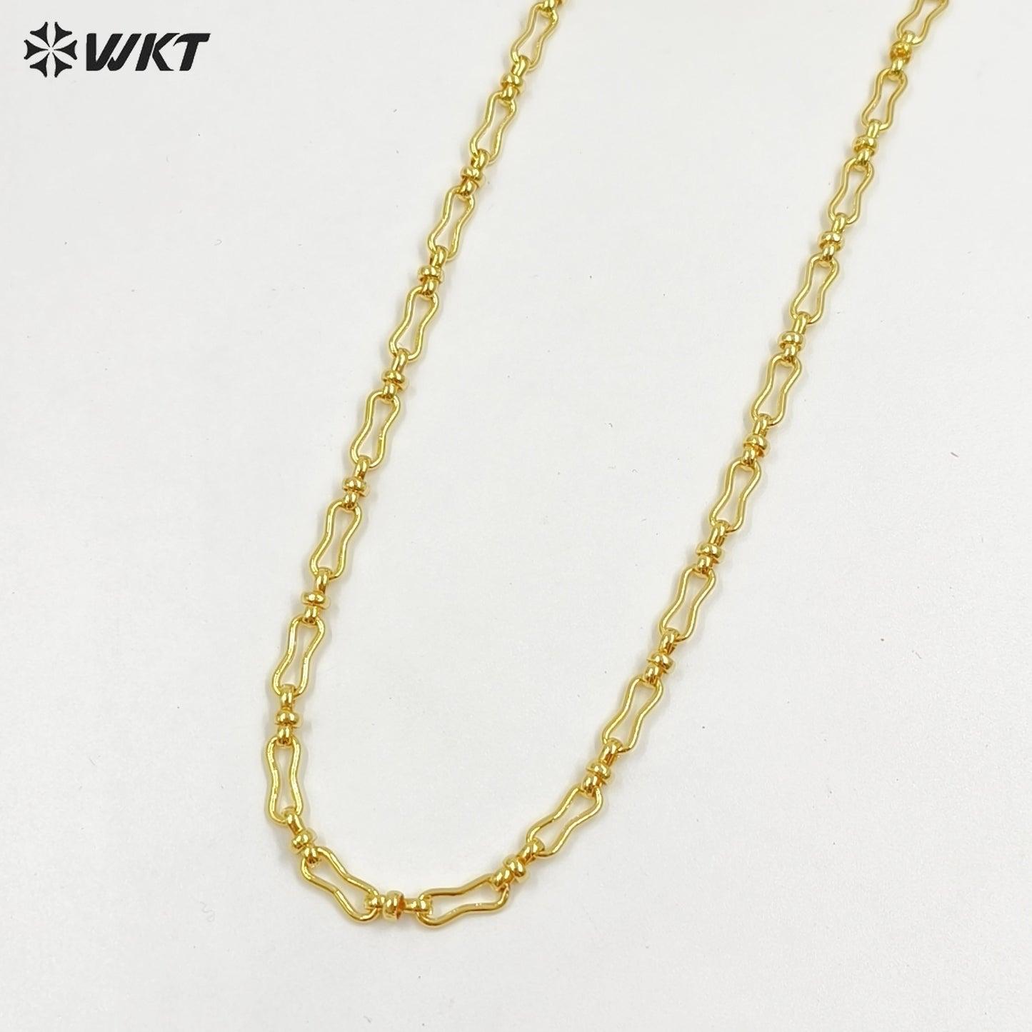 WT-BC256 Newest Sales Unique 18K Real Gold Plated Yellow Brass Chain for Female Chic Jewelry Design Accessories