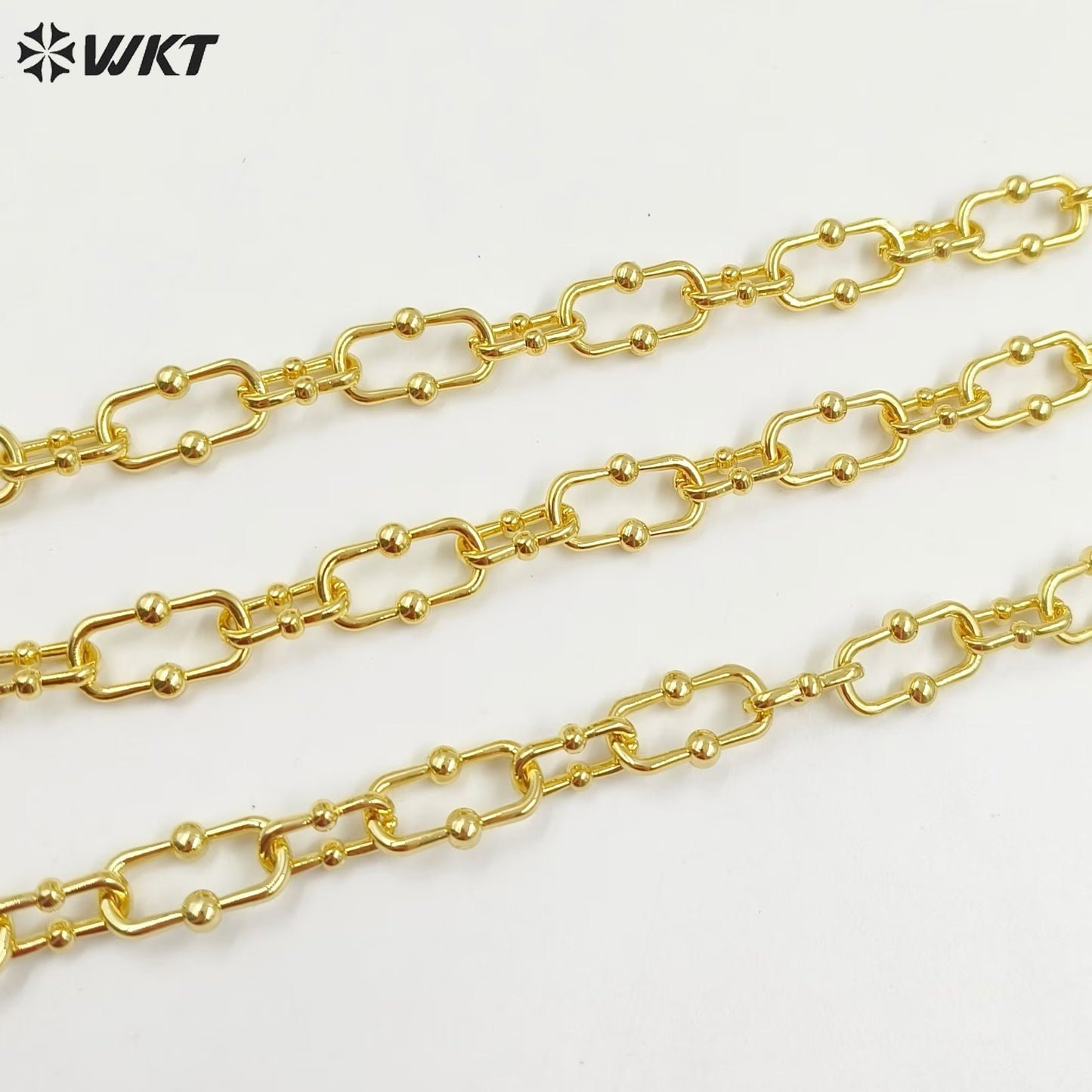 WT-BC235 Copper-plated in 18K Gold Color Korean Handmade Box Buckle DIY Bracelet Necklace Sweater Chain