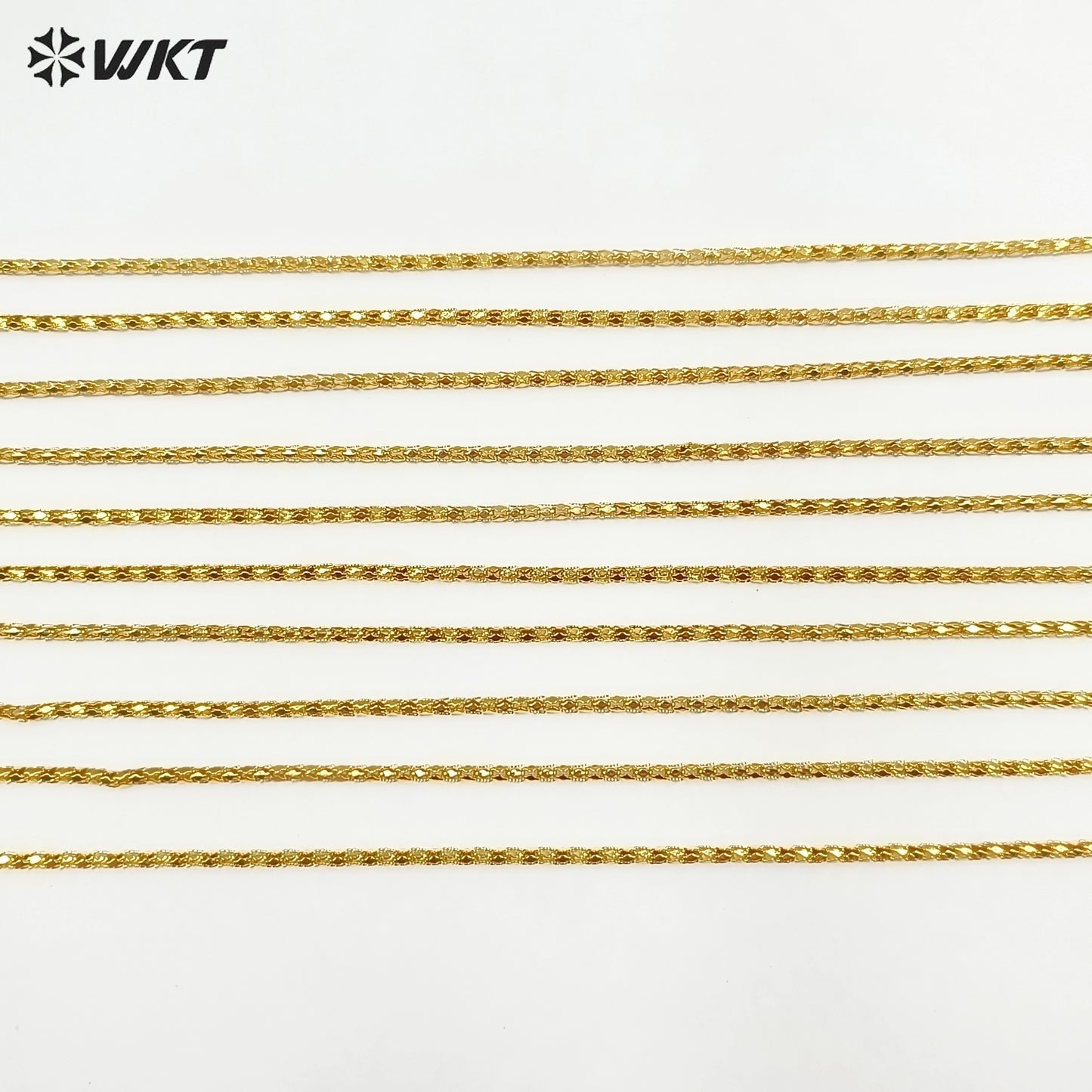 WT-BFN030 WKT 2022 Unique Style Yellow Brass With Gold Necklace New Arrival Hot Sale for Women Metal Necklace Jewelry