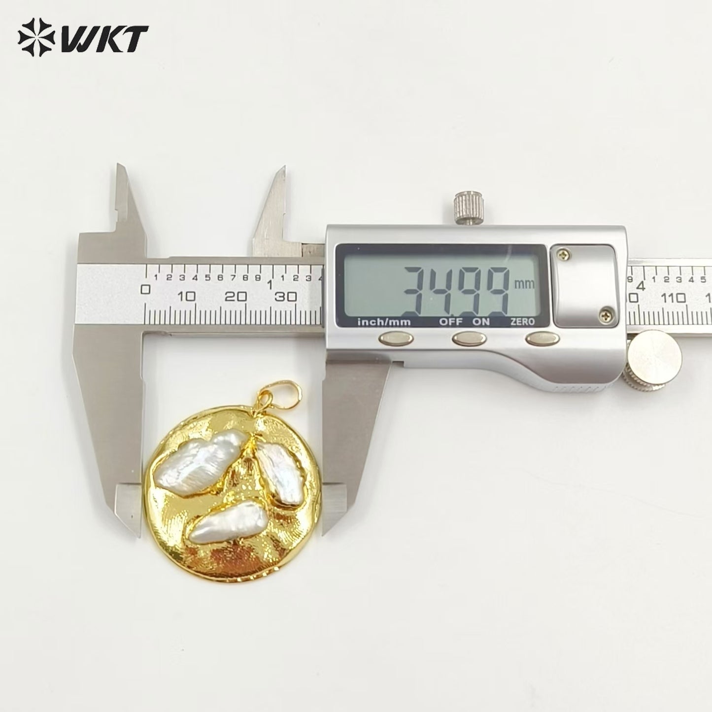 WT-JP396 Wholesale Product Unique Design Creative Natural Freshwater Pearl 18K Gold Plated Round Women Pendant As Party Match