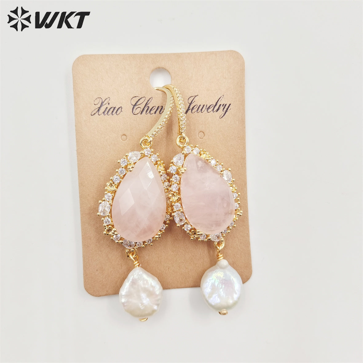 WT-E706 WKT New Design Gorgeous Natural Lapis Amethyst Stone Hoop Earring 18k Enviramental Electroplated Drop Gift Earring