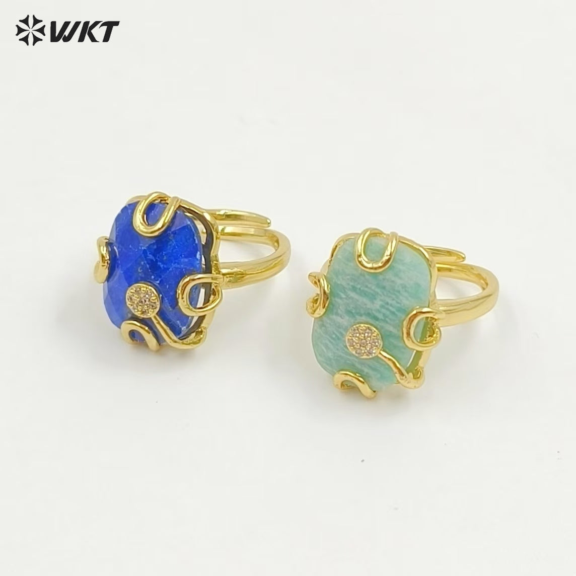 WT-MPR070 Gorgeous Trendy Fashion Natural Freshwater Pearl and Zircon Ring18k Gold Plating for Women Lucky Unique Design Ring