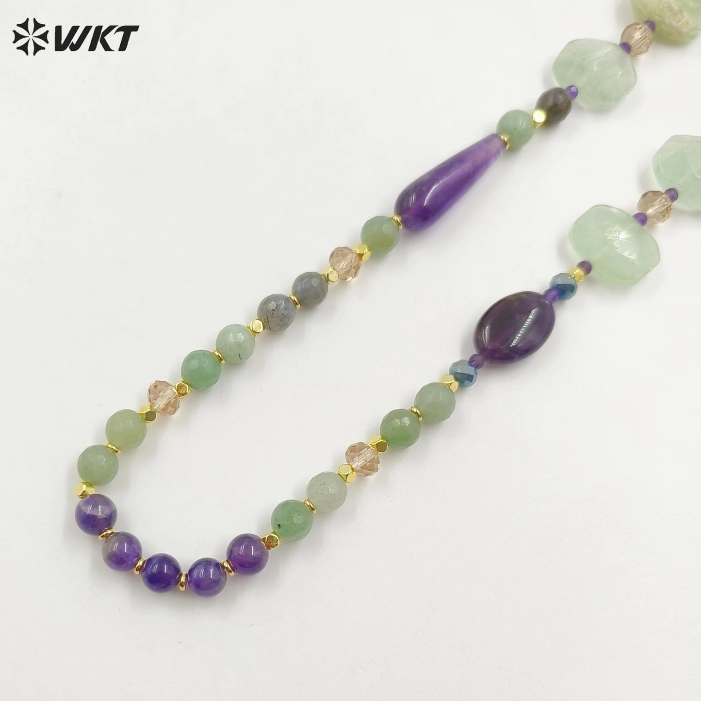 WT-N1475 Wholesale Fashion Gorgeous Hand Made Natural Stone Strand Beads Jewelry Women Necklace for Anneversary