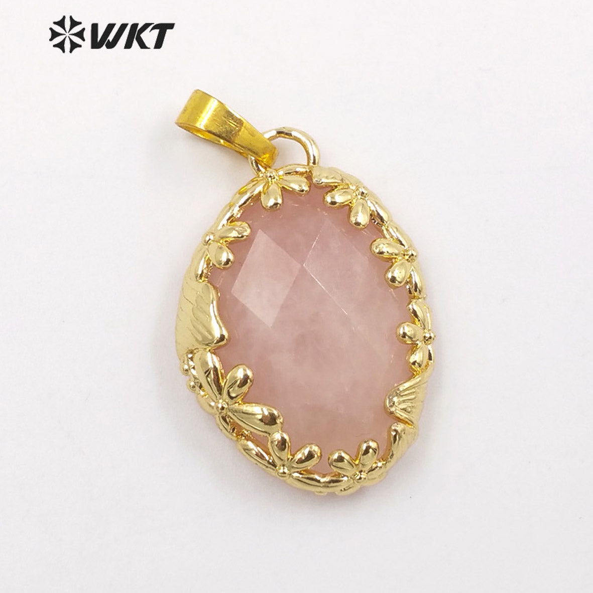 WT-P1925 Fashion Design Trendy New Precious Colorful Gemstone Oval Shaped Amazonite Amethyst Gemstone Pendants