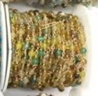 WT-RBC207 Wholesale Fashion Gold Electroplated Colorful Natural Gemstone Beads Chain Handmade Stone Made Rosary Beads Chain