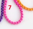 BFN016 Wholesale Summer Hot Sales rainbow Color Box Chain Necklace 18 Inch Long Simple Brass Metal Enamel Chain for Pendants