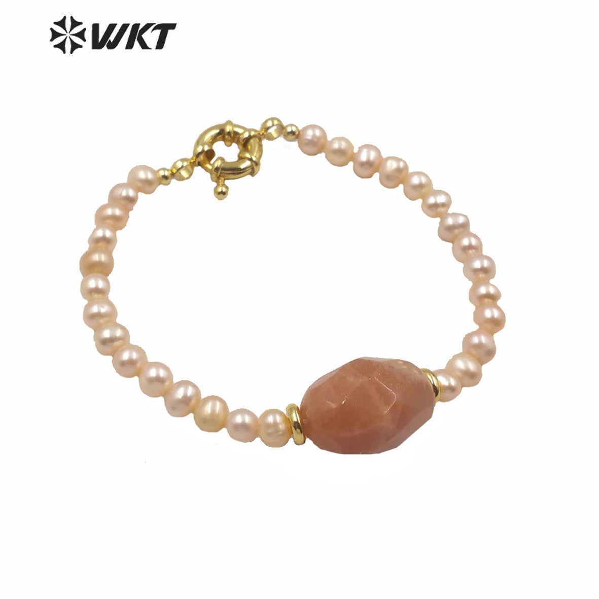 MPB006 Gorgeous Natural Freshwater Pearl Beads Bracelet with Stone Themed Lady Elegant White Pearl and Stone Bracelet with Clasp
