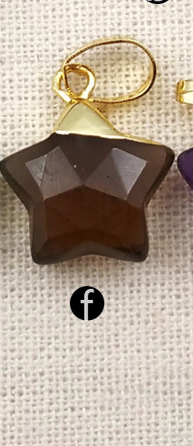 WT-P1308 New ! Multi Natural Gemstone Pendant Factory Directly Sprcial Design Pendant Mini Star Shape 24 K Gold Hat Pendant
