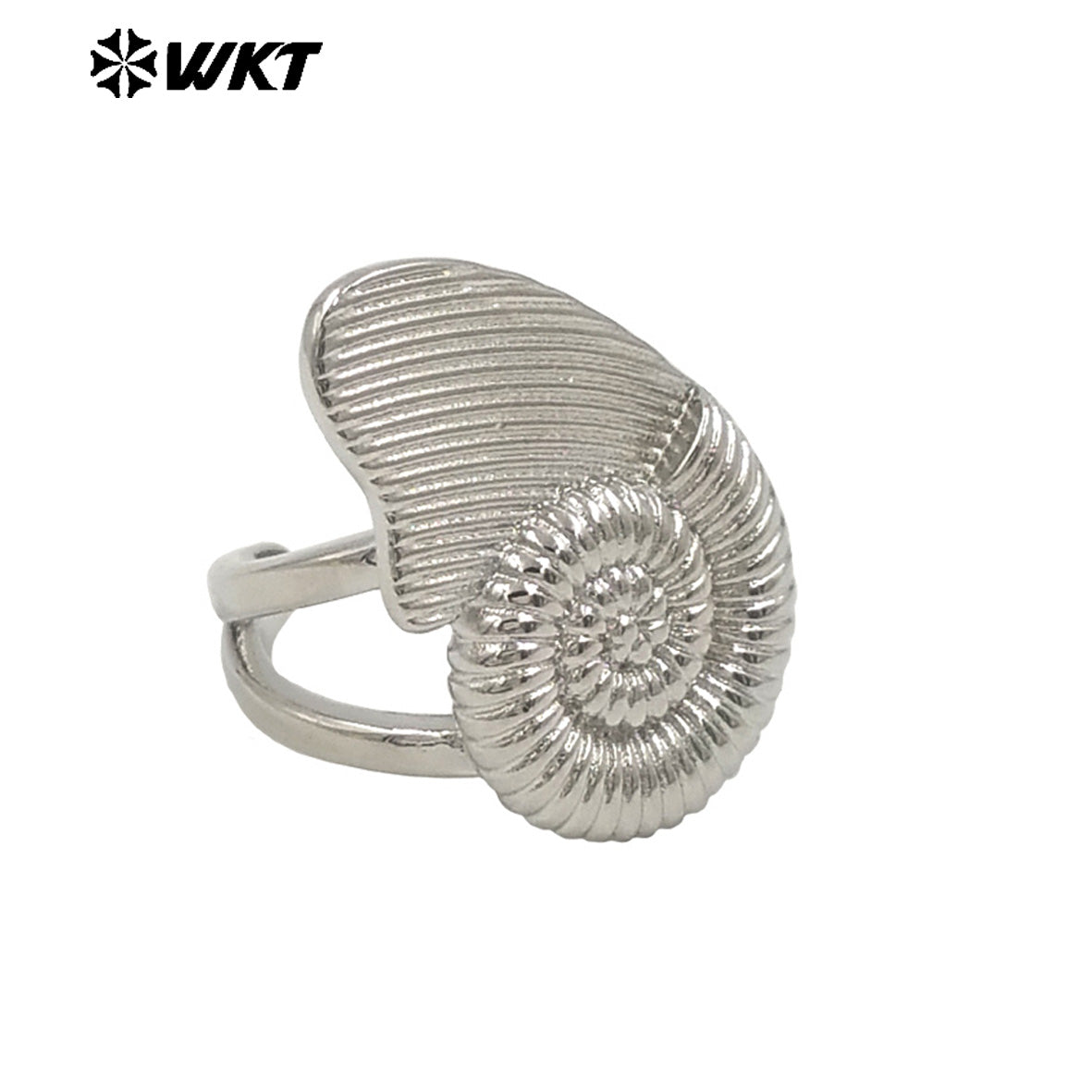 WT-R549 Hot Sale Uniquely Esigned Stylish 18K Real Gold Plated Irregular Shell Shape Ring Perfect for Daily and Party Decoration