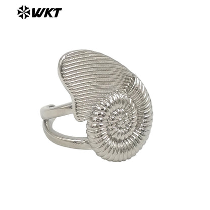 WT-R549 Hot Sale Uniquely Esigned Stylish 18K Real Gold Plated Irregular Shell Shape Ring Perfect for Daily and Party Decoration