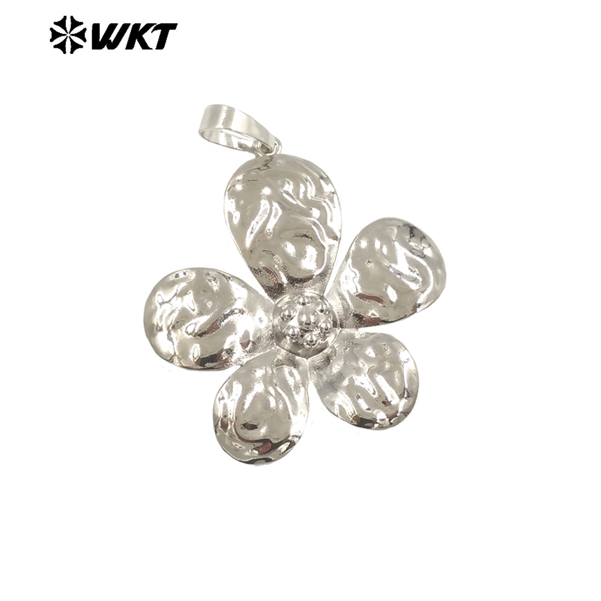 WT-P1989 Lovely Style 18K Gold Plated and Silver Natural Brass Stylish Pretty Floral Necklace Suitable for Daily Decoration