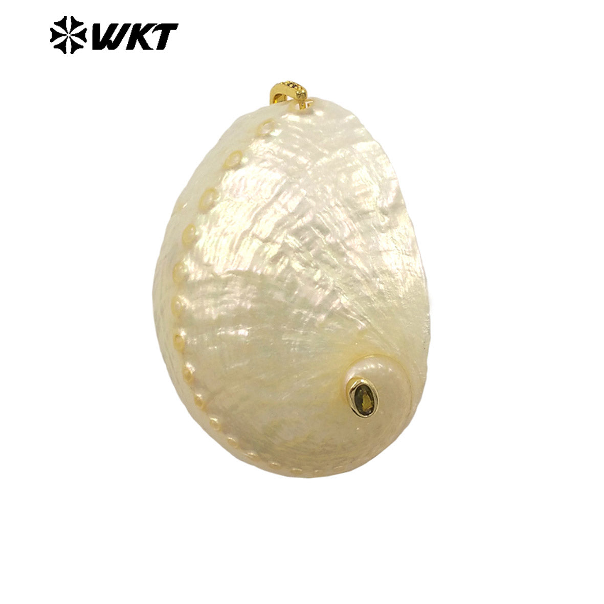 WT-JP498 Wonderful Trendy Natural Trumpet Setting In Zircon Gold Charm Pendants As Women Summer Series Necklace Accessory
