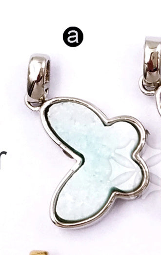 WT-P1325 WKT Wholesale New Arrival Natural Butterfly Drusy Agate Real Gold Silver Plated Pendant for Women