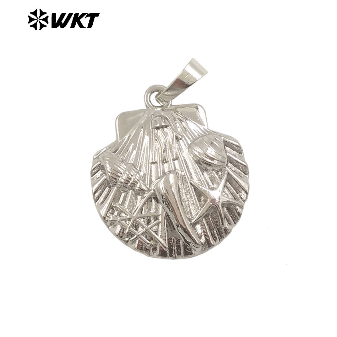 WT-P1997 New Arrival Sea Shell Style Uneaven Cowrie&Star Lovely Charms Pendant Vintage Bohemian Scallop Jewelry
