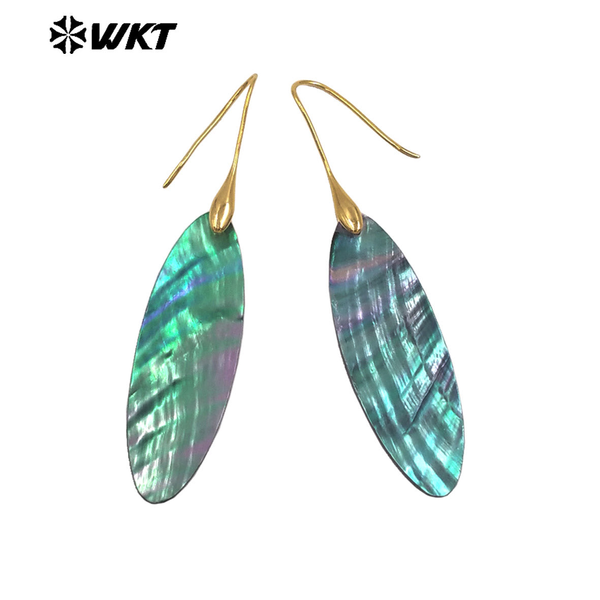 WT-MPE162 Good Quality Vintage Style Sparkling Multi Shapes Natural Abalone Shell Earrings For Ladies Party Jewelry Gift