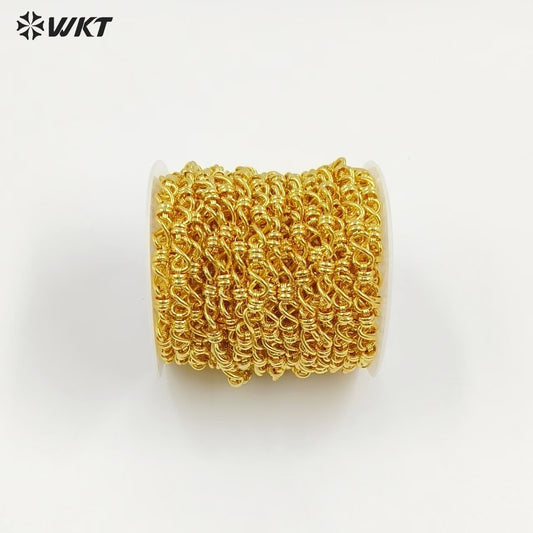 WT-BC249 High Quality Fashion Chain Link Accessories Gold Electroplated Resist Tarnishable "8" Shape Necklace Making Finding
