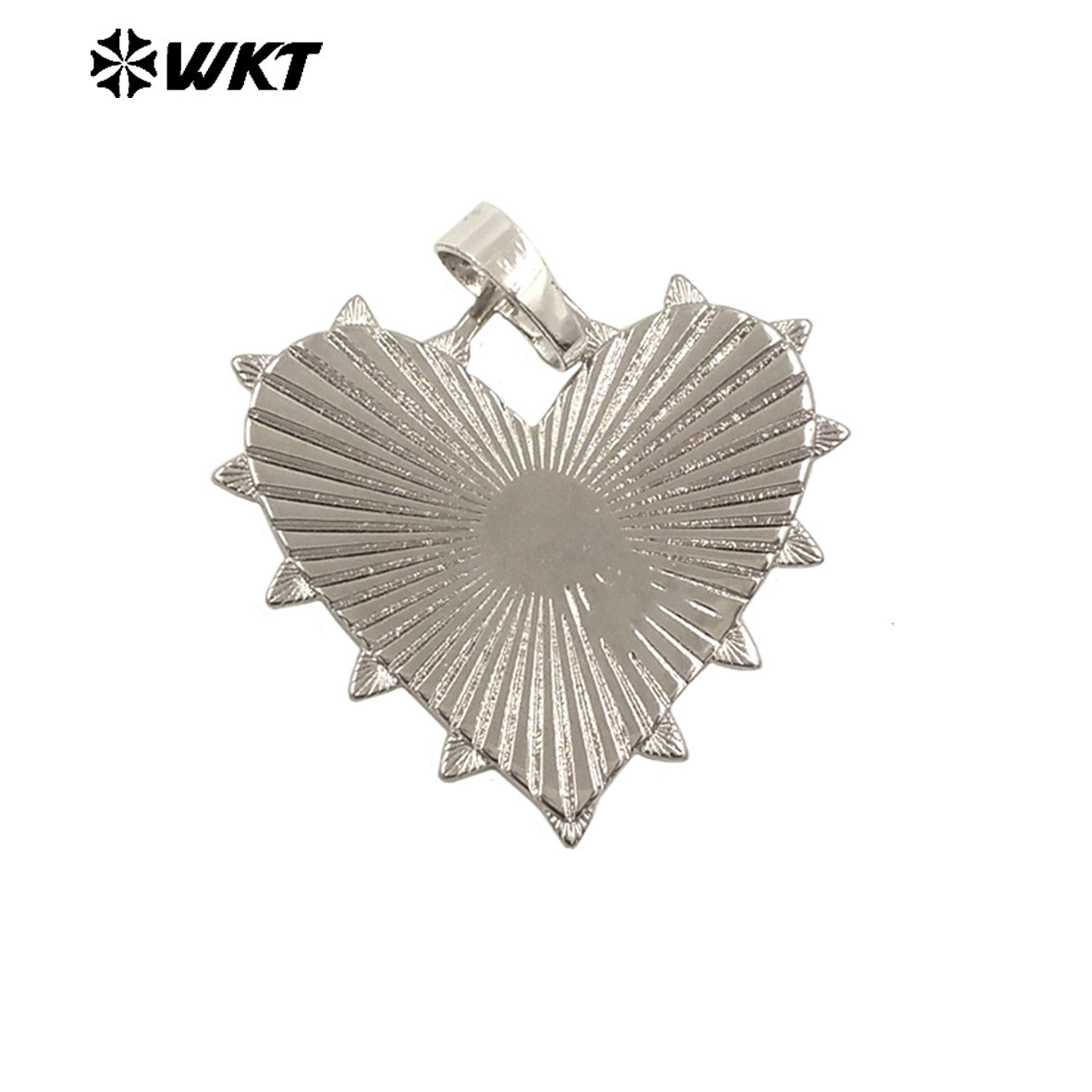 WT-P1996 Vividly Special Flat and Grain Heartshape Design Pendant Yellow Brass Women Earring Charms Wholesale Jewelry DIY Crafts