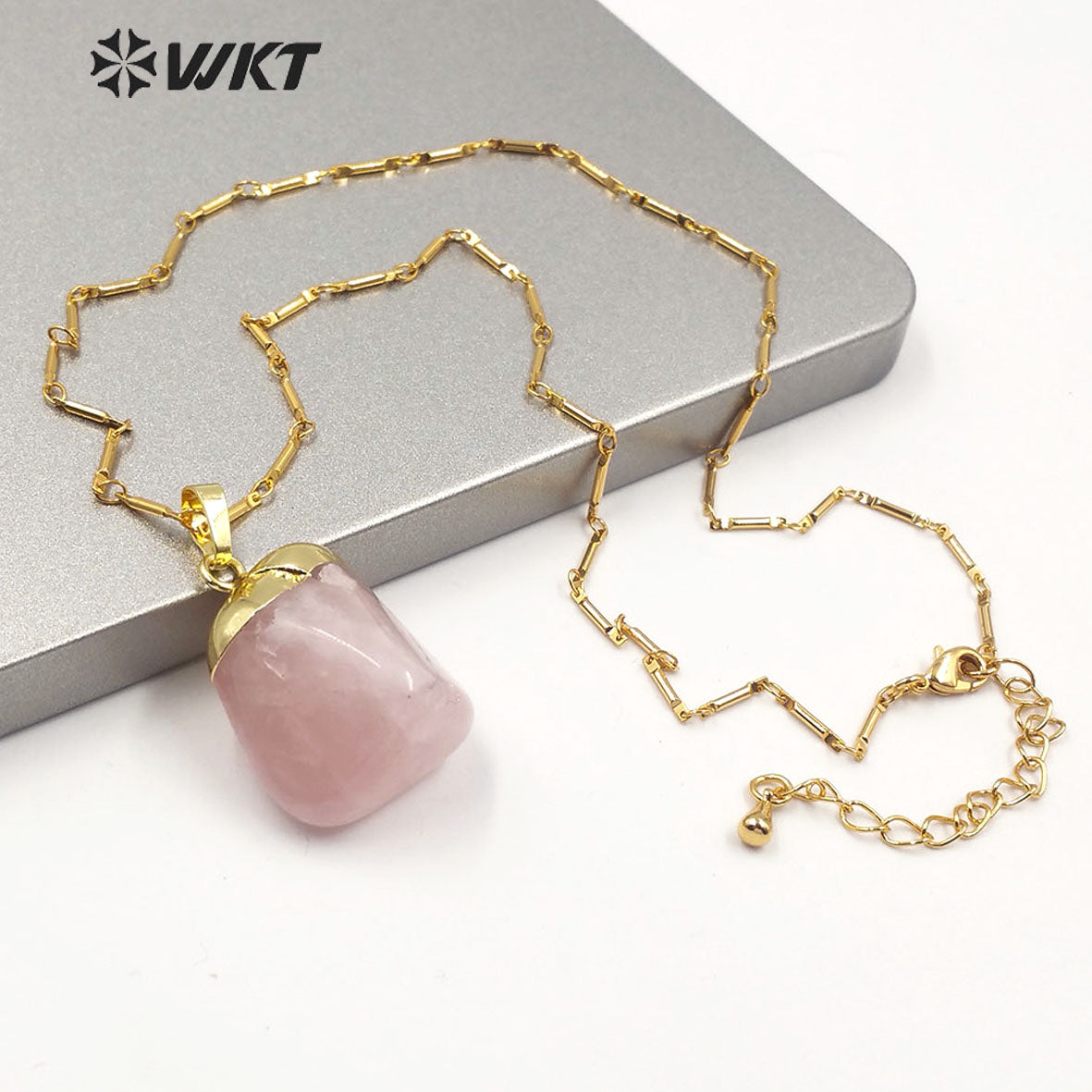 WT-N1211 Wholesale New Natural Gemstone Necklace Gold Plated Stylish Women Charm Jewelry Natural Stone Necklace