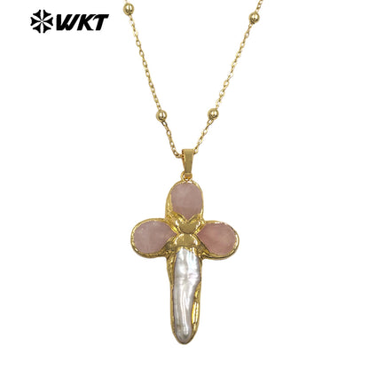 WT-JN284 Lastely Populared Design Necklace With 18k Gold Plated for Women Precious Birthday Gifts