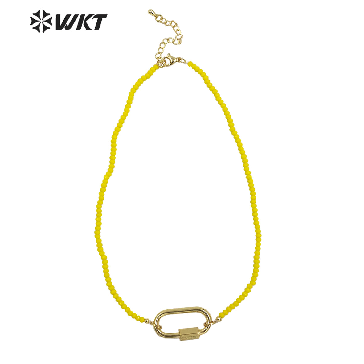 WT-N1401 Wholesale Fashion 2mm Ceramic Beads Locker Necklace Elegant Simple Handmade Strand Choker Necklace in 16 Inch Long