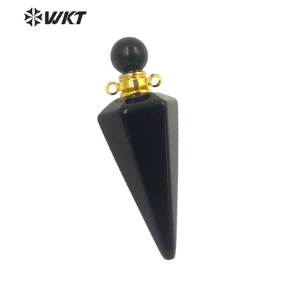 WT-P1842 Destinctive Big Healing Spirit Point Stone Pendant Precious Gemstone Made Bullet Point Pendants for Necklace