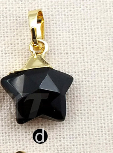 WT-P1308 New ! Multi Natural Gemstone Pendant Factory Directly Sprcial Design Pendant Mini Star Shape 24 K Gold Hat Pendant