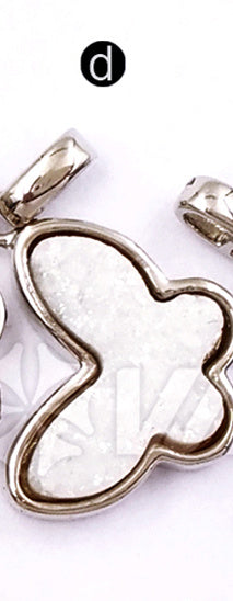 WT-P1325 WKT Wholesale New Arrival Natural Butterfly Drusy Agate Real Gold Silver Plated Pendant for Women
