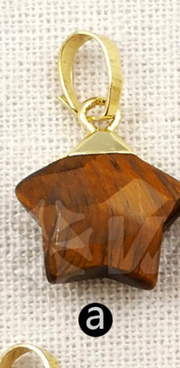 WT-P1308 New ! Multi Natural Gemstone Pendant Factory Directly Sprcial Design Pendant Mini Star Shape 24 K Gold Hat Pendant