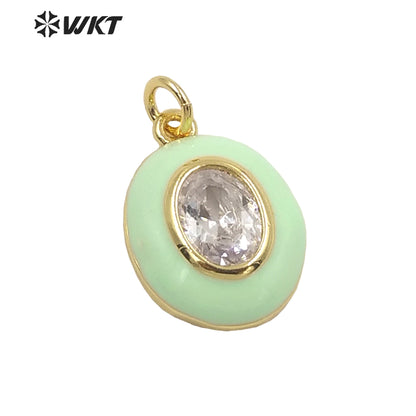 WT-MP236 Colorful and Fashion Jewelry Drop Oil on Cz Stone Very Nice Pendant and Fine Jewelry Pendant As a Gift for Party