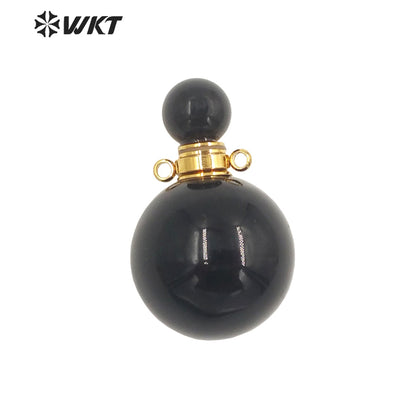 WT-P1930 Fashion Design Trendy New Precious Knife Shaped Colorful Stone Crystal Quartz Perfume Bottle Pendants
