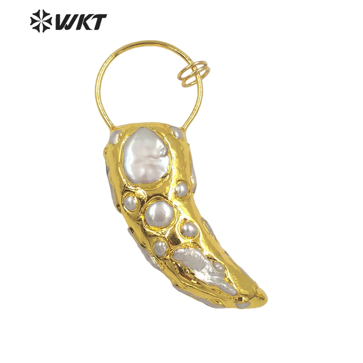 WT-JP296 Design Vintage Pearl Jade Pendant Elegant Pendant with 18k Real Gold Plated Women Pearl Pendant