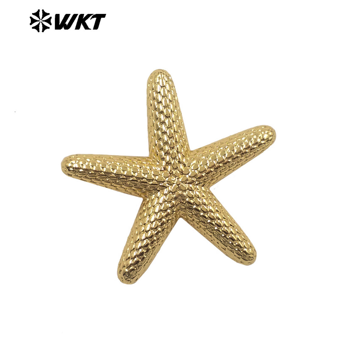 WT-P2081 High Quality 18K Gold Plated On Brass Metal Starfish Shape Little Pendants For Women Handmade Earrings DIY Design