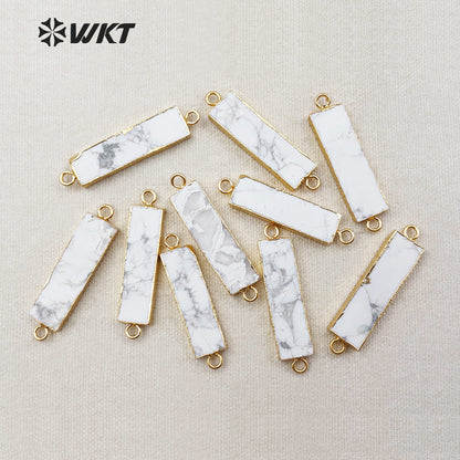 WT-C212 Fashion Connector White Turquoise Connector Rectangle Shape Women Wholesale Handmade Jewelry Design Connector