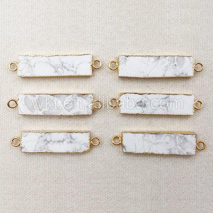 WT-C212 Fashion Connector White Turquoise Connector Rectangle Shape Women Wholesale Handmade Jewelry Design Connector