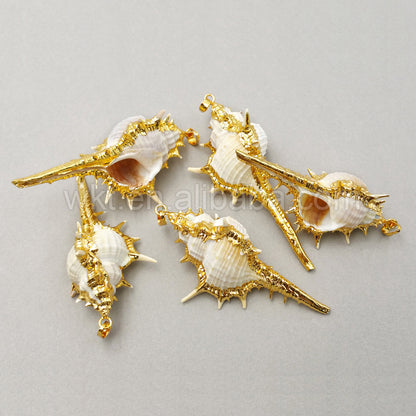 WT-JP023 Fashion Shell Pendant With 24K Gold Plated Pendant for Women Wholesale Shell Pendant