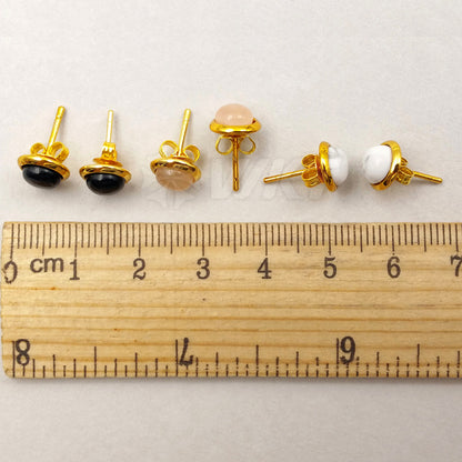 WT-E370 WKT New Arrival Unique Design Elegant Stud Earrings Round Shape Fancy Gemstone Stud Earrings