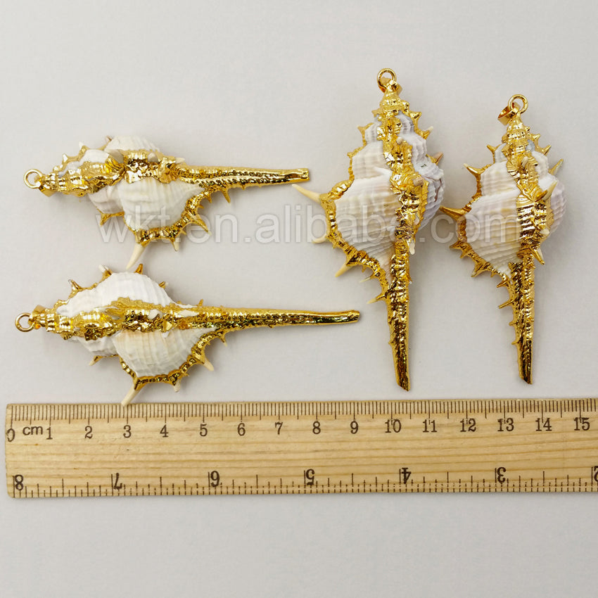 WT-JP023 Fashion Shell Pendant With 24K Gold Plated Pendant for Women Wholesale Shell Pendant