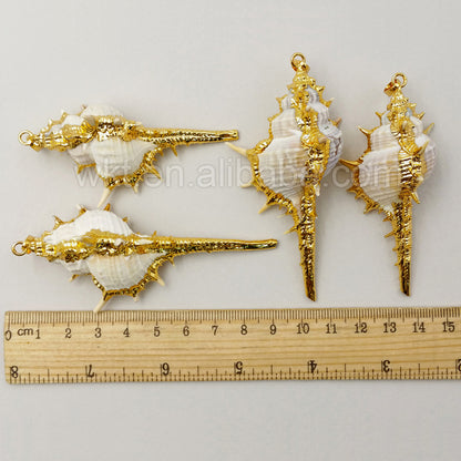 WT-JP023 Fashion Shell Pendant With 24K Gold Plated Pendant for Women Wholesale Shell Pendant